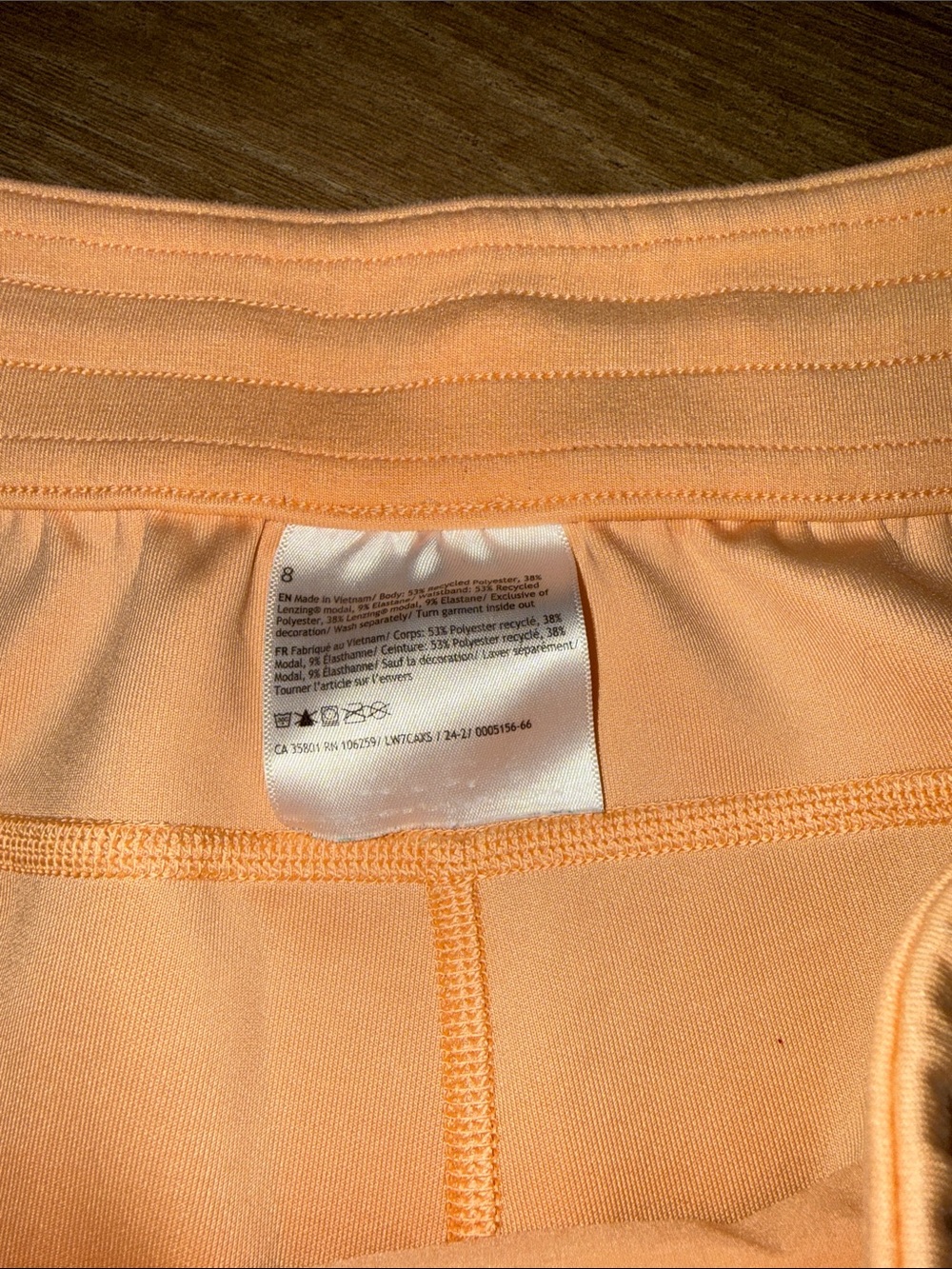 Lulu Lemon Orange Shorts Adjustable Waist with Pockets - Picture 2 of 4